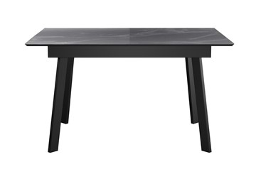 Раздвижной стол DikLine SKH125 Керамика Серый мрамор/подстолье черное/опоры черные (2 уп.) в Альметьевске - предосмотр