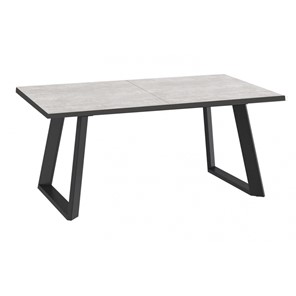 Кухонный стол раздвижной Dikline ZL160 Хромикс белый/ножки черные в Бугульме