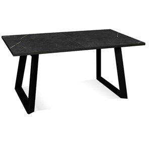 Кухонный стол раскладной Dikline ZLS140 Мрамор черный/ножки черные в Альметьевске