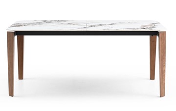 Кухонный стол раздвижной DT8843CW (180) белый мрамор  керамика в Казани