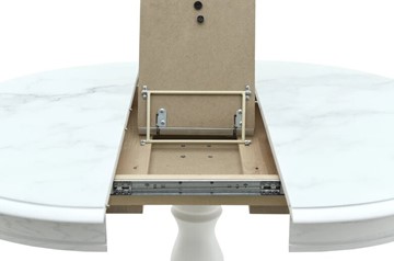 Кухонный раздвижной стол Фабрицио-1 Glass, Круг 1000, фотопечать (Мрамор 11) в Нижнекамске - предосмотр 8