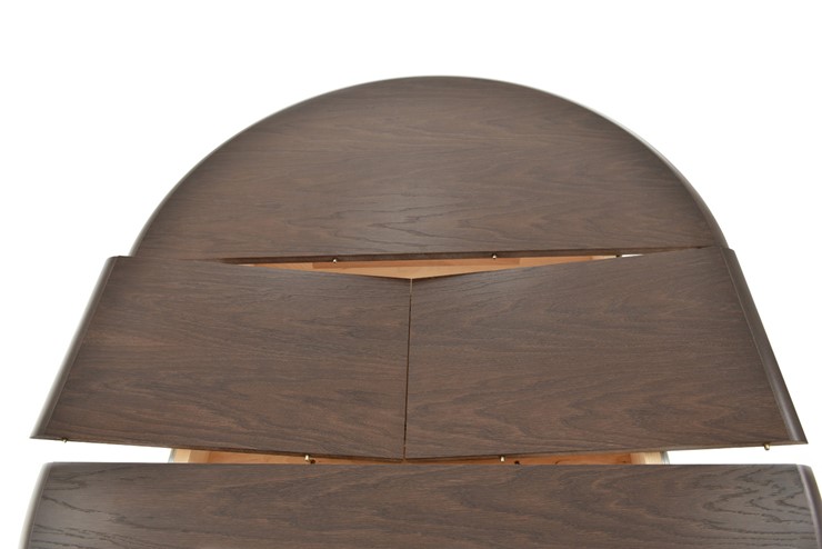 Кухонный раскладной стол Фабрицио-1 исп. Круг 820, Тон 9 (Морилка/Эмаль) в Альметьевске - изображение 4