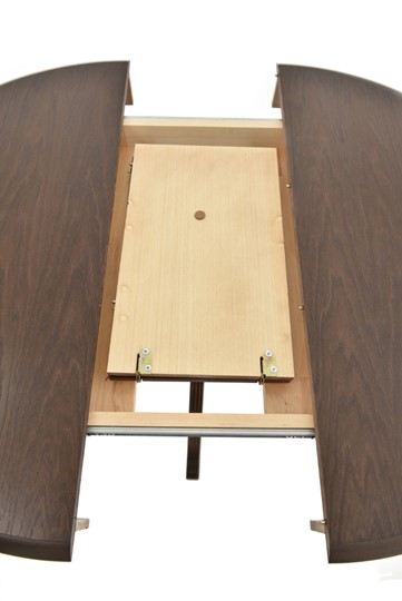 Кухонный раскладной стол Фабрицио-1 исп. Круг 820, Тон 9 (Морилка/Эмаль) в Нижнекамске - изображение 6