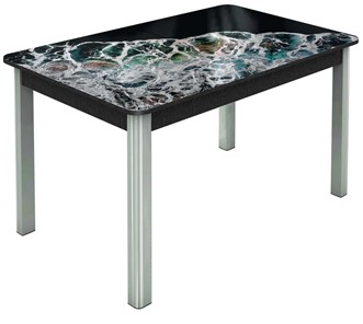 Кухонный стол раздвижной Гамбург исп. 2, ноги метал. крашеные №23 (Exclusive h258/черный) в Альметьевске