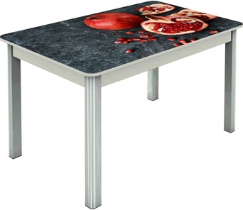 Кухонный стол раздвижной Гамбург исп.2 ноги метал. крашеные №23, Фотопечать (Фрукты №31) в Нижнекамске