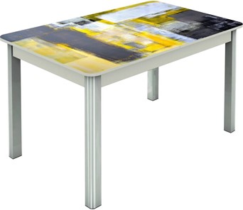 Раздвижной стол Гамбург исп.2 ноги метал. крашеные №23, Фотопечать (Текстура №51) в Нижнекамске