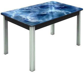 Кухонный стол раскладной Гамбург Мини, ноги метал. крашеные №23 (Exclusive h126/черный) в Набережных Челнах