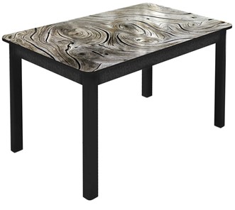 Кухонный стол раскладной Гамбург Мини, ноги метал. крашеные №23 (Exclusive h140/черный) в Нижнекамске - предосмотр