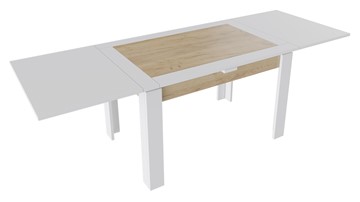 Кухонный стол раскладной Хьюстон тип 4 (Белый/Дуб Крафт золотой) в Альметьевске - предосмотр 1