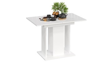 Кухонный стол раздвижной Кёльн тип 1 (Белый, Стекло Белый глянец) в Набережных Челнах