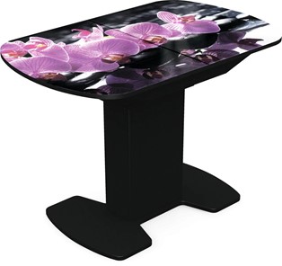 Обеденный раздвижной стол Корсика исп. 2 Фотопечать (Цветы №30) 1200(1515)*800 в Альметьевске