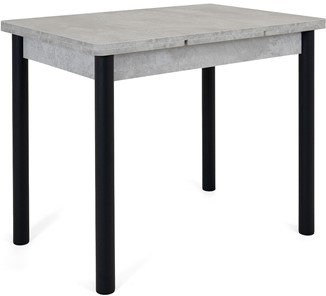 Обеденный раздвижной стол Милан-1 EVO, ноги металлические черные, светлый цемент в Альметьевске