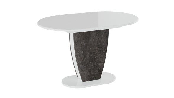 Кухонный раскладной стол Монреаль тип 1 (Белый глянец/Моод темный) в Набережных Челнах - изображение