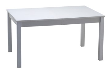 Кухонный стол раскладной Нагано-2 стекло белое opti (хром-лак) в Альметьевске - предосмотр
