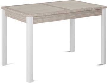 Кухонный стол раскладной Ницца-1 ПЛ (ноги белые, плитка бежевая/лофт) в Набережных Челнах