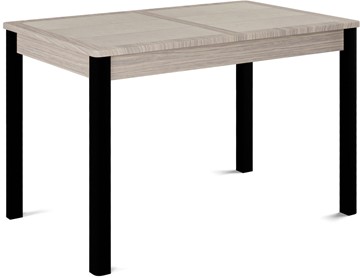 Обеденный раздвижной стол Ницца-1 ПЛ (ноги черные, плитка бежевая/лофт) в Альметьевске