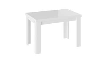 Стол раздвижной Норман тип 1, цвет Белый/Стекло белый глянец в Бугульме