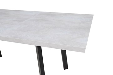 Обеденный раздвижной стол Робин, опоры прямые, цемент светлый в Казани - предосмотр 3