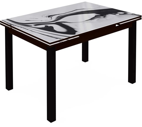Кухонный стол раскладной Шанхай исп.2 ноги дерево №12 (Exclusive h187/черный) в Альметьевске - изображение