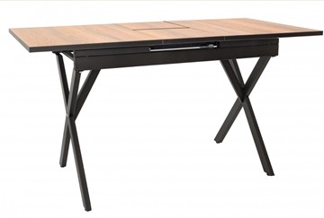 Кухонный стол раздвижной Стайл № 11 (1100/1500*700 мм.) столешница Оптивайт , фотопечать, форма Флан, с механизмом бабочка в Нижнекамске