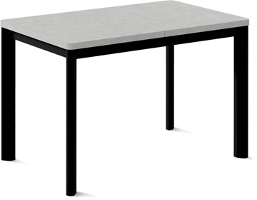 Обеденный раздвижной стол Токио-1L (ноги металлические черные, светлый цемент) в Набережных Челнах