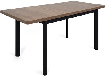 Кухонный стол раздвижной Токио-2L (ноги металлические черные, дуб табако) в Казани - предосмотр 3