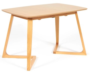 Кухонный раздвижной стол VAKU (Ваку) бук/мдф 80x120+40x75, Натуральный бук арт.13987 в Набережных Челнах