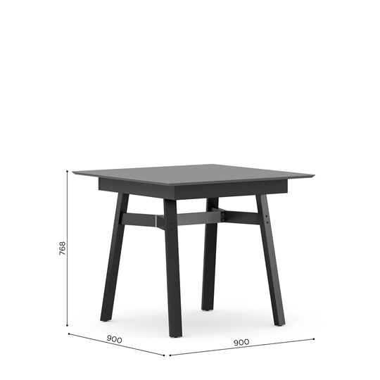 Обеденный стол 900 Элиот ЛД 414.110.000, Оникс Серый/Чёрный в Нижнекамске - изображение 3