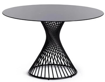 Стеклянный кухонный стол BERTOIA (mod. GT21) металл/стекло, Black (черный) арт.20595 в Казани