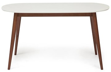 Кухонный обеденный стол MAX (Макс) бук/мдф 140х80х75 Белый/Коричневый арт.10465 в Альметьевске