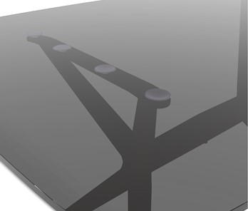 Обеденный стол SHT-ТT26 90 стекло/SHT-TU30 дымчатый/коричневый в Нижнекамске - предосмотр 4