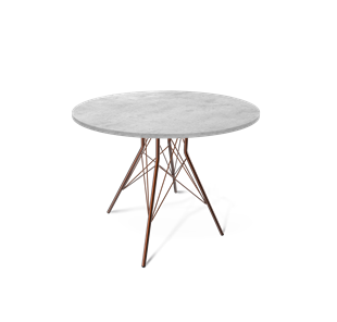 Обеденный стол SHT-TU2-1 / SHT-TT 90 ЛДСП (бетон чикаго светло-серый/медный металлик) в Альметьевске