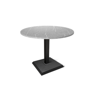 Обеденный круглый стол SHT-TU5-BS2 / SHT-TT 90 МДФ (серый мрамор/черный) в Набережных Челнах