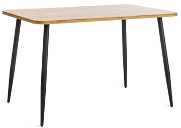 Обеденный стол PLUTO ЛДСП/металл, 120x80x77, Дуб вотан/Черный арт.19317 в Набережных Челнах