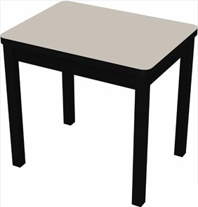 Кухонный раздвижной стол Бари дерево №8 (стекло белое/черный) в Набережных Челнах