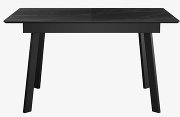 Стол раздвижной  DikLine SFH125 стекло Оптивайт Черный мрамор/подстолье черное в Альметьевске - предосмотр 1