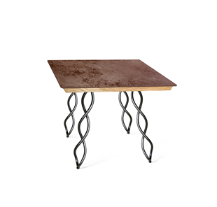 Керамический обеденный стол SHT-TU17 (4 шт.)/ТT8 60/60 (черный муар/прозрачный лак/коричневая сепия) в Бугульме