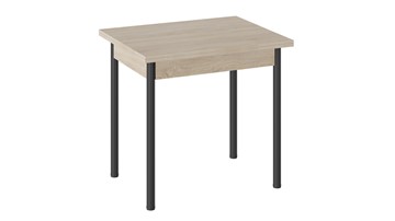Раздвижной стол Родос тип 2 с опорой d40 (Черный муар/Дуб Сонома) в Зеленодольске