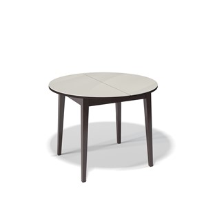 Обеденный круглый стол Kenner 1000M (Венге/Стекло крем сатин) в Набережных Челнах