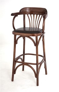 Барный стул Элевуд 750 мягкий (средний тон, экокожа коричневая) в Нижнекамске