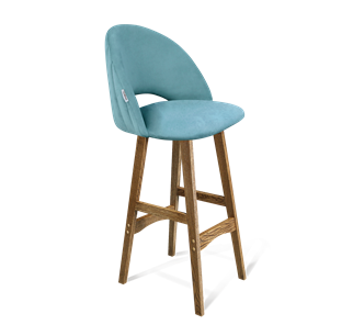 Барный стул SHT-ST34-1 / SHT-S65 (голубая пастель/дуб брашированный коричневый) в Альметьевске