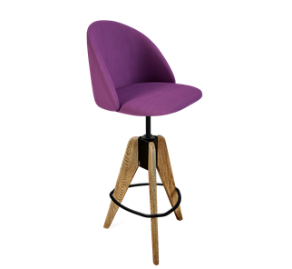 Барный стул SHT-ST35 / SHT-S92 (ягодное варенье/браш.коричневый/черный муар) в Альметьевске