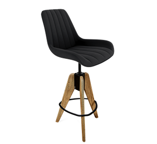 Барный стул SHT-ST37 / SHT-S92 (ночное затмение/браш.коричневый/черный муар) в Альметьевске