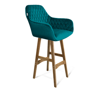 Барный стул SHT-ST38 / SHT-S65 (альпийский бирюзовый/дуб брашированный коричневый) в Нижнекамске