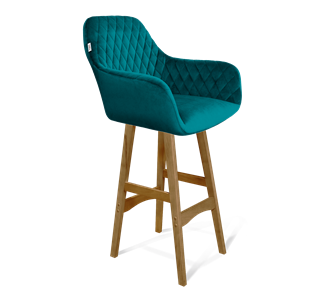 Барный стул SHT-ST38 / SHT-S65 (альпийский бирюзовый/светлый орех) в Набережных Челнах