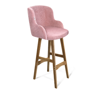 Барный стул SHT-ST39 / SHT-S65 (пыльная роза/дуб брашированный коричневый) в Нижнекамске