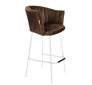 Барный стул SHT-ST42-1 / SHT-S29P (кофейный трюфель/белый муар) в Набережных Челнах