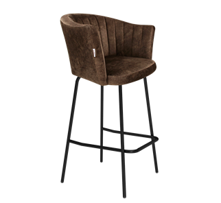 Барный стул SHT-ST42-1 / SHT-S29P (кофейный трюфель/черный муар) в Набережных Челнах