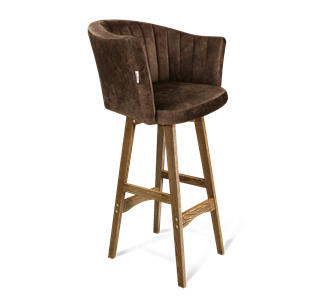 Барный стул SHT-ST42-1 / SHT-S65 (кофейный трюфель/дуб брашированный коричневый) в Нижнекамске - предосмотр