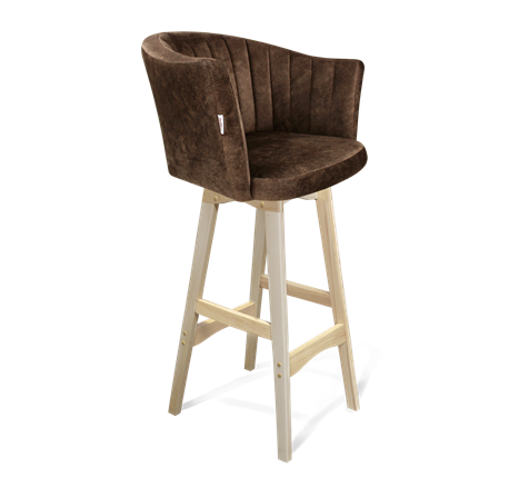 Барный стул SHT-ST42-1 / SHT-S65 (кофейный трюфель/прозрачный лак) в Казани - изображение